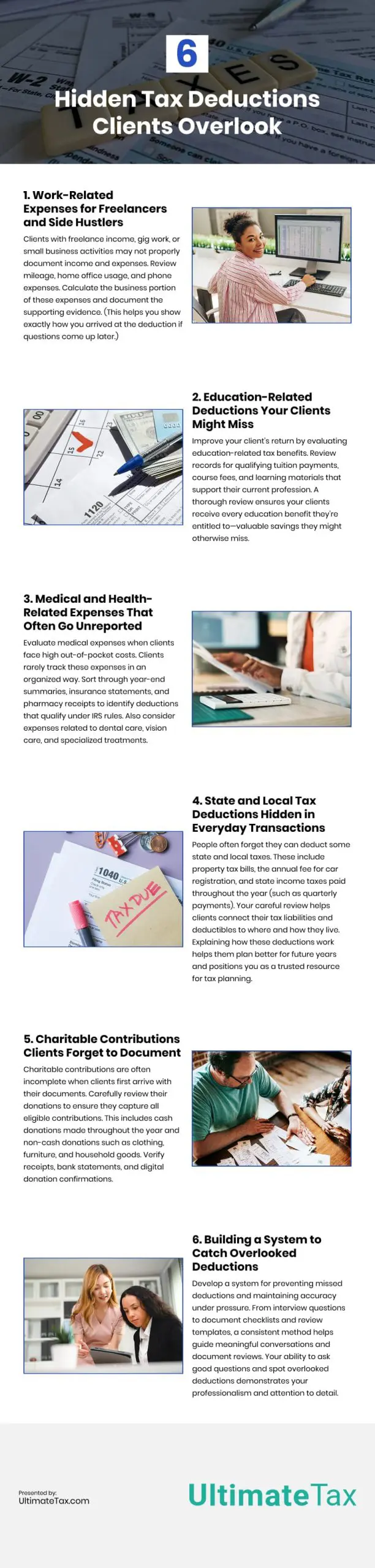 6 Hidden Tax Deductions Clients Overlook Infographic