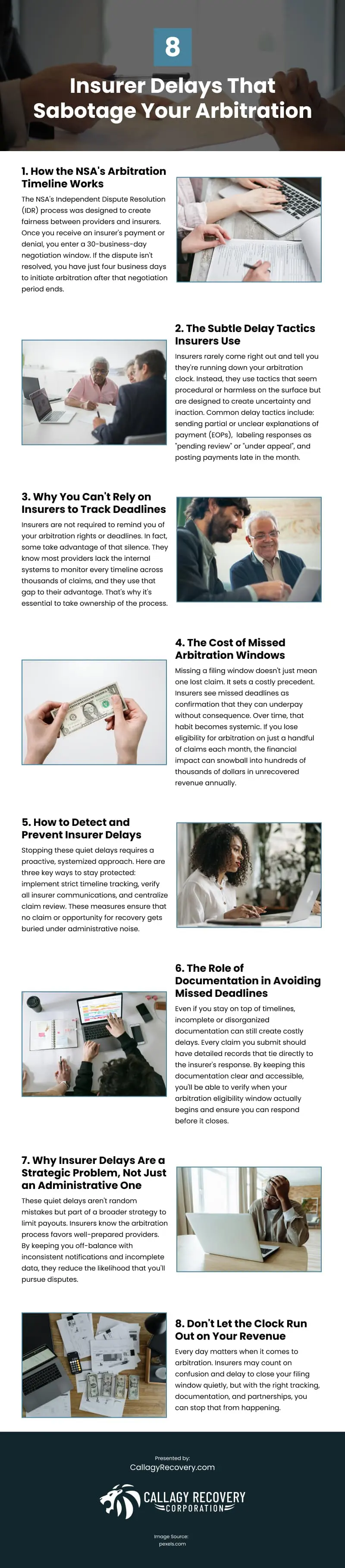 8 Insurer Delays That Sabotage Your Arbitration Infographic 8 Insurer Delays That Sabotage Your Arbitration Infographic