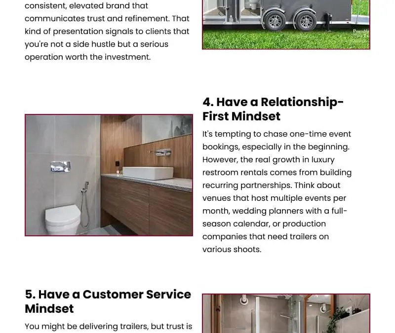 7 Keys to Thrive in Luxury Restroom Rentals