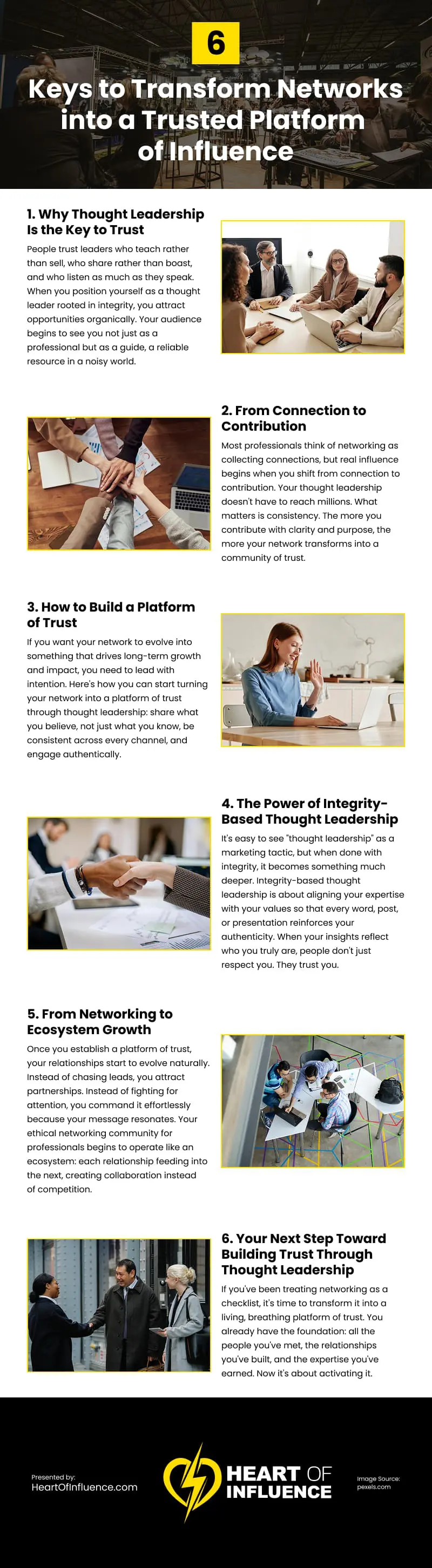 6 Keys to Transform Networks into a Trusted Platform of Influence Infographic 6 Keys to Transform Networks into a Trusted Platform of Influence Infographic