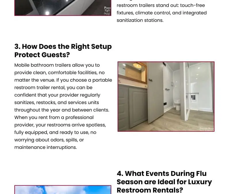 5 Reasons Luxury Restroom Trailers Guarantee Flu-Free Events