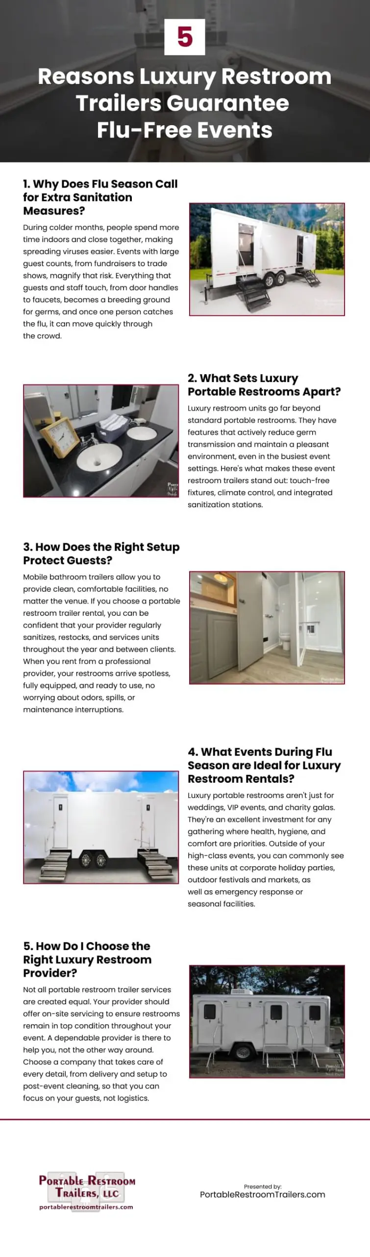 5 Reasons Luxury Restroom Trailers Guarantee Flu-Free Events Infographic