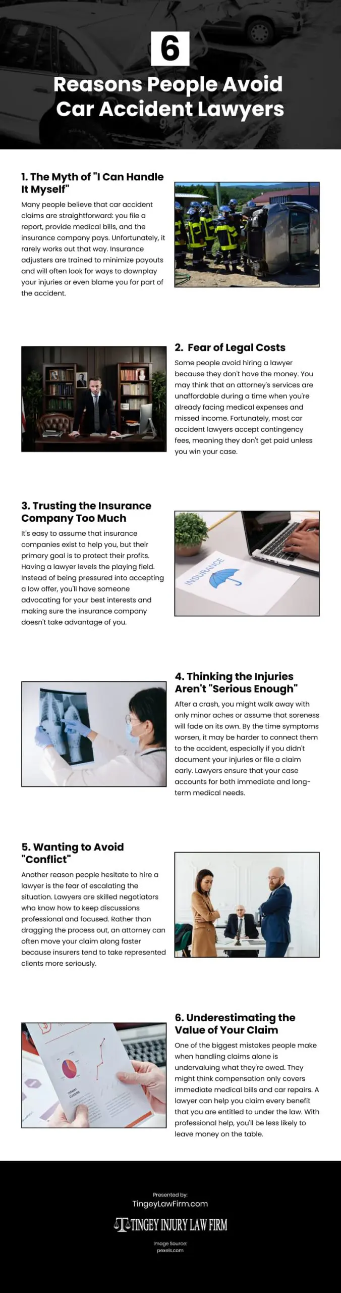 6 Reasons People Avoid Car Accident Lawyers Infographic