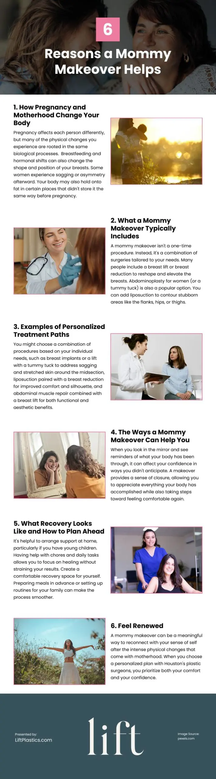6 Reasons a Mommy Makeover Helps Infographic