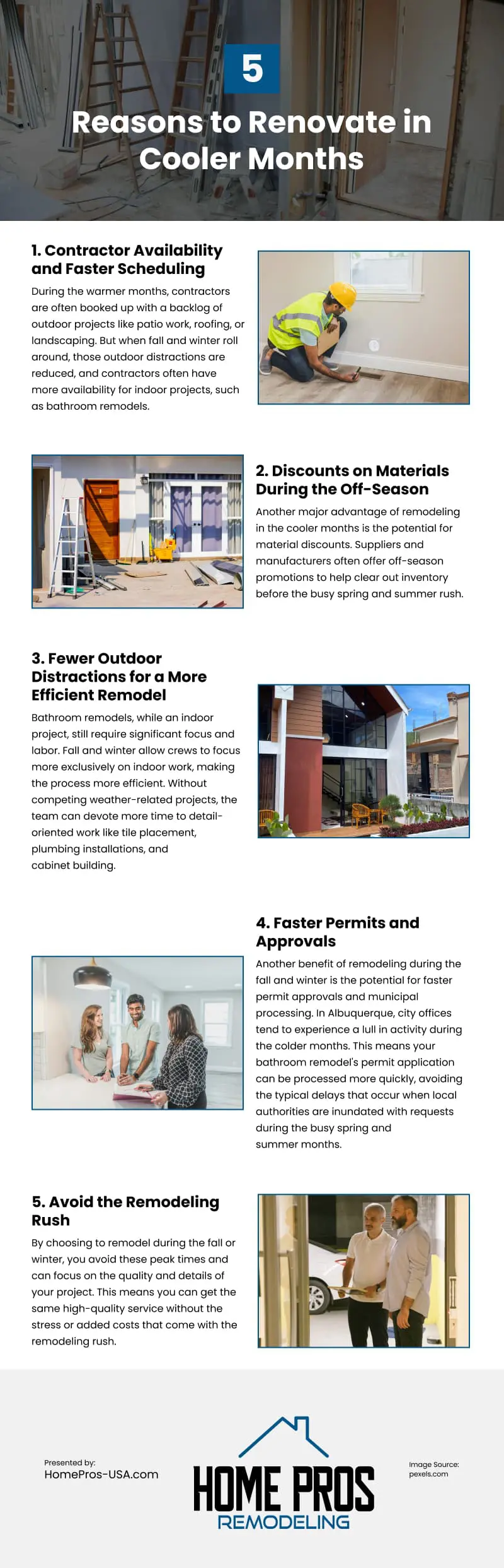 5 Reasons to Renovate in Cooler Months Infographic 5 Reasons to Renovate in Cooler Months Infographic