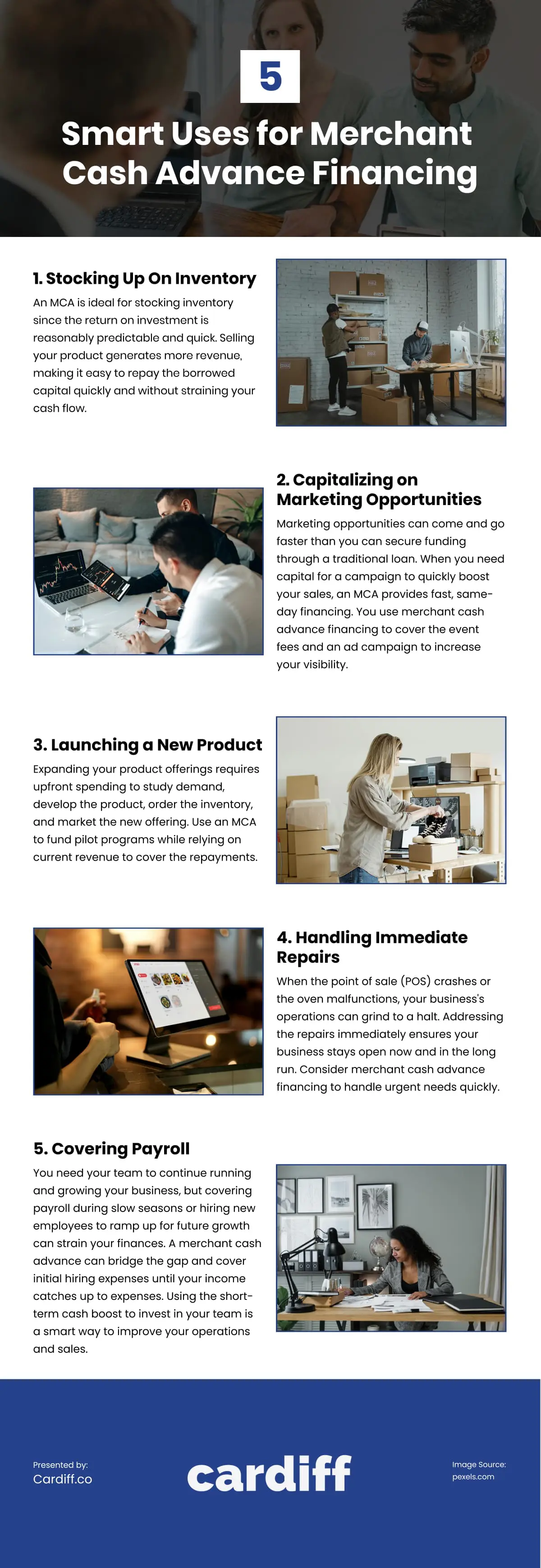 5 Smart Uses for Merchant Cash Advance Financing Infographic 5 Smart Uses for Merchant Cash Advance Financing Infographic