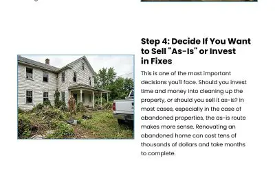 7 Steps to Turn an Abandoned Property Into Cash