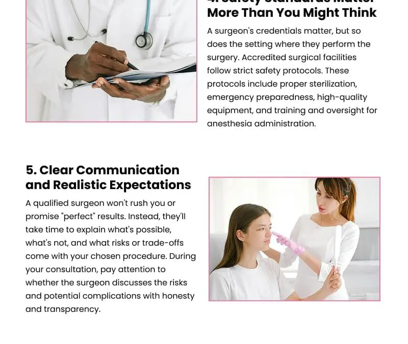 8 Tips for Choosing a Safe Cosmetic Surgeon