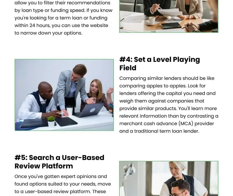 7 Tips for Comparing Funding Companies on Review Platforms