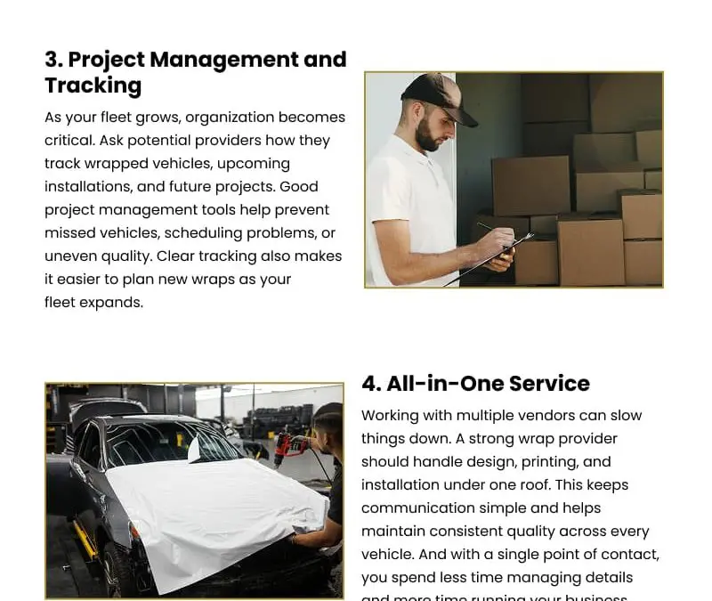 6 Tips for Finding the Right Fleet Wrap Service