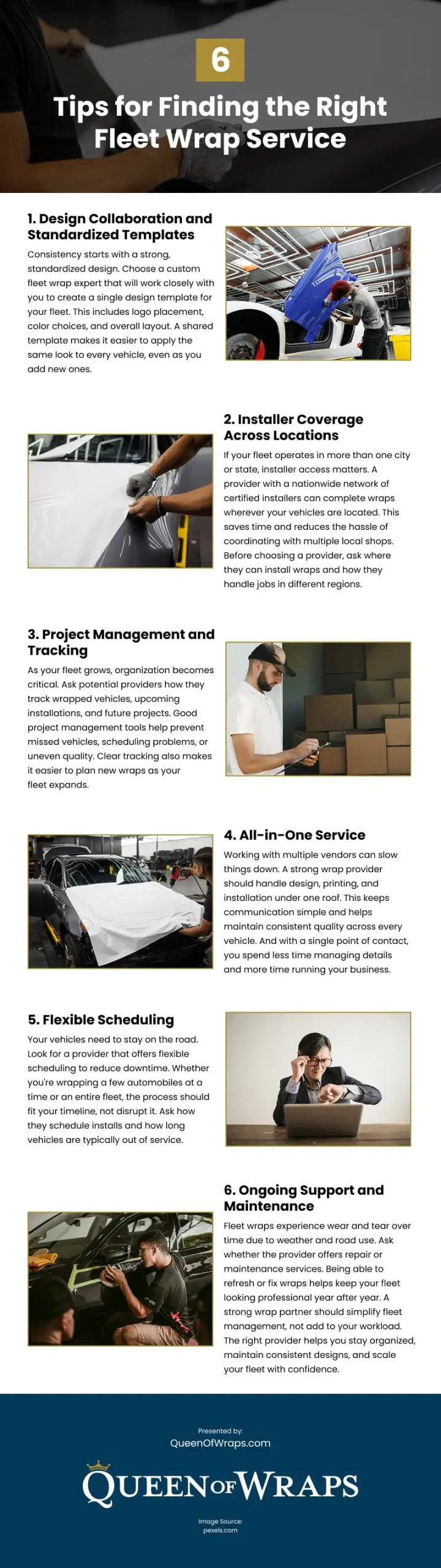 6 Tips for Finding the Right Fleet Wrap Service Infographic
