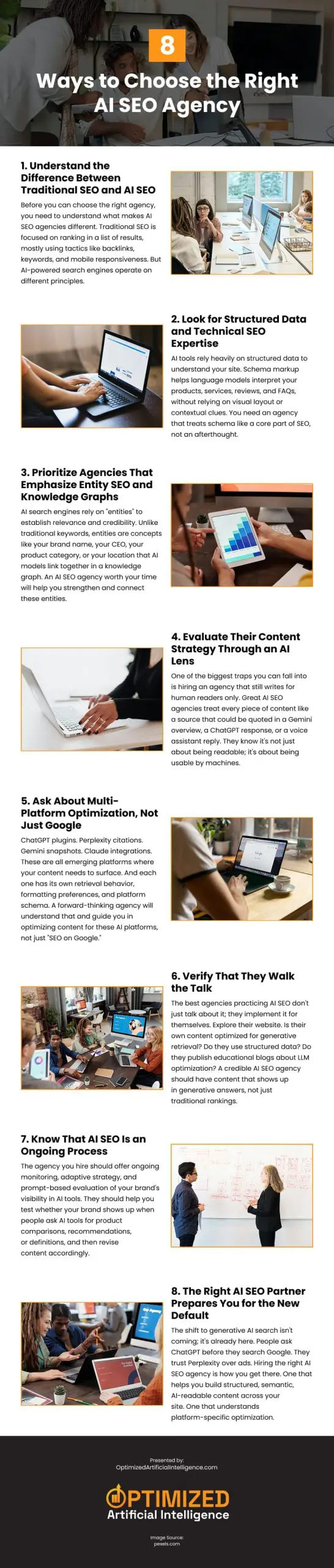 8 Ways to Choose the Right AI SEO Agency Infographic
