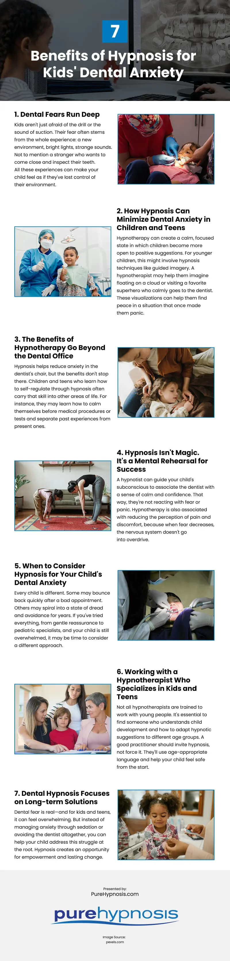 7 Benefits of Hypnosis for Kids' Dental Anxiety Infographic 7 Benefits of Hypnosis for Kids' Dental Anxiety Infographic