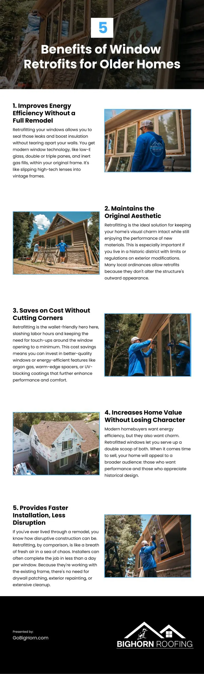 5 Benefits of Window Retrofits for Older Homes Infographic