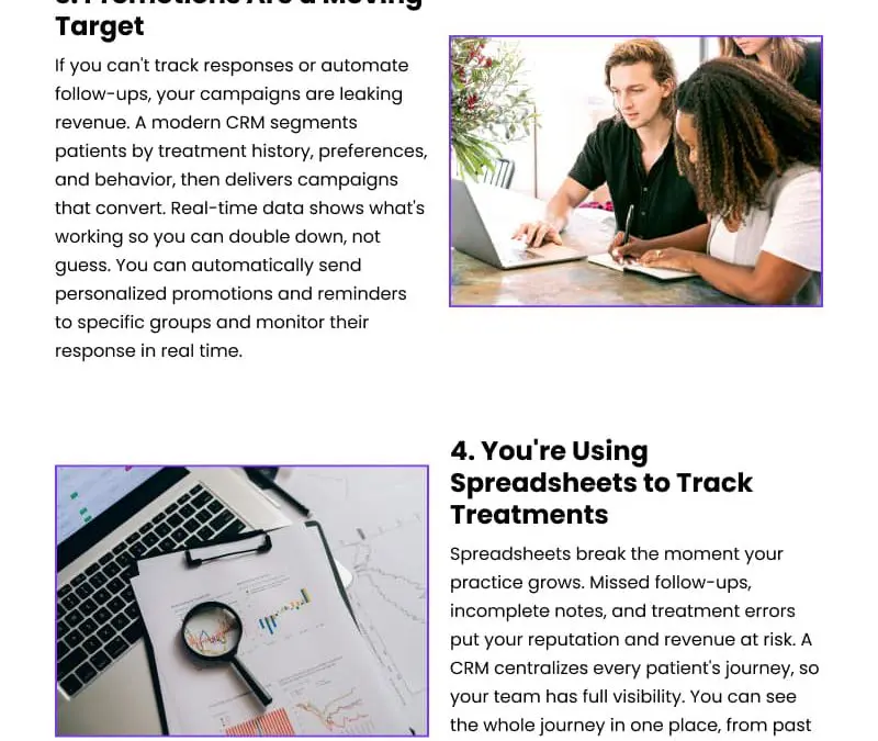 6 Clues Your Aesthetic Clinic Needs a CRM Upgrade