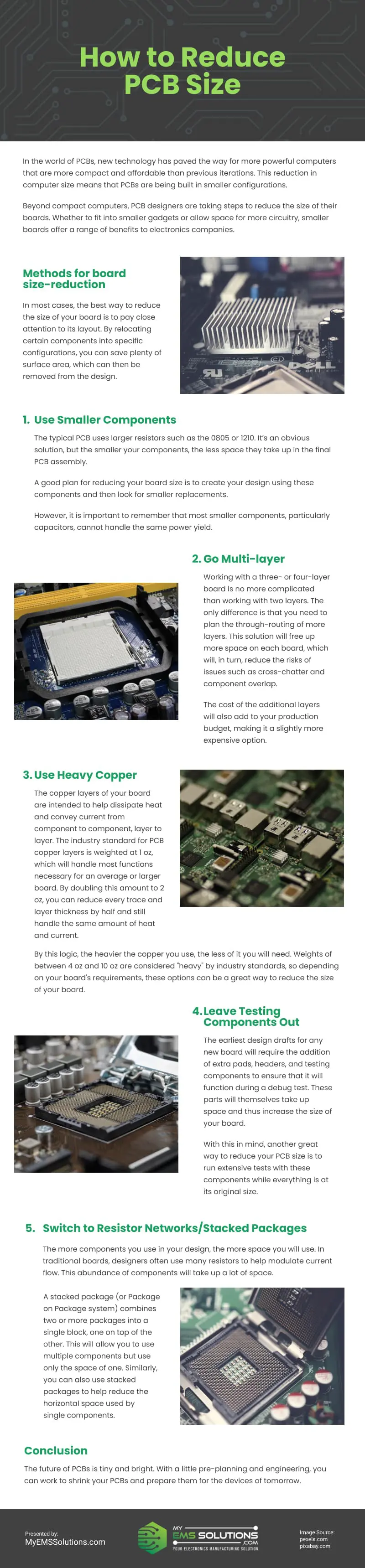 How to Reduce PCB Size Infographic How to Reduce PCB Size Infographic