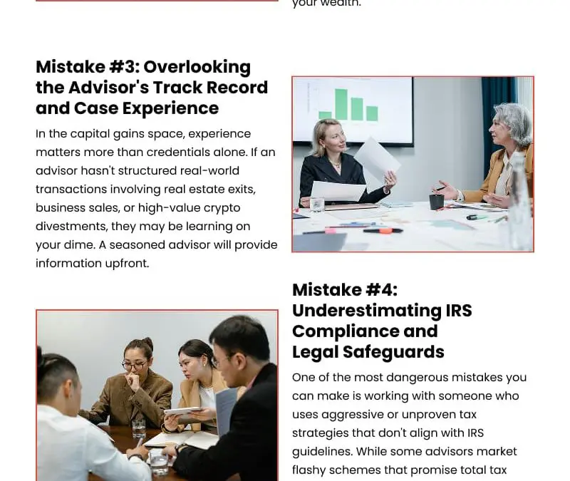 6 Mistakes to Avoid When Hiring a Capital Gains Tax Advisor