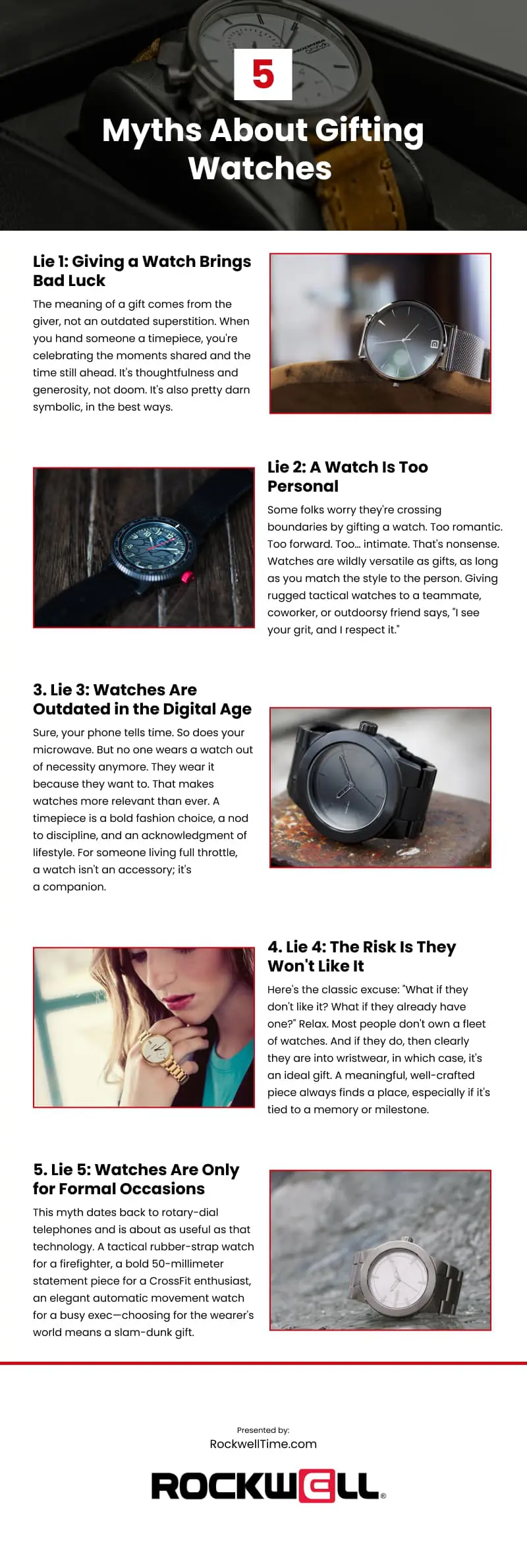 5 Myths About Gifting Watches Infographic 5 Myths About Gifting Watches Infographic