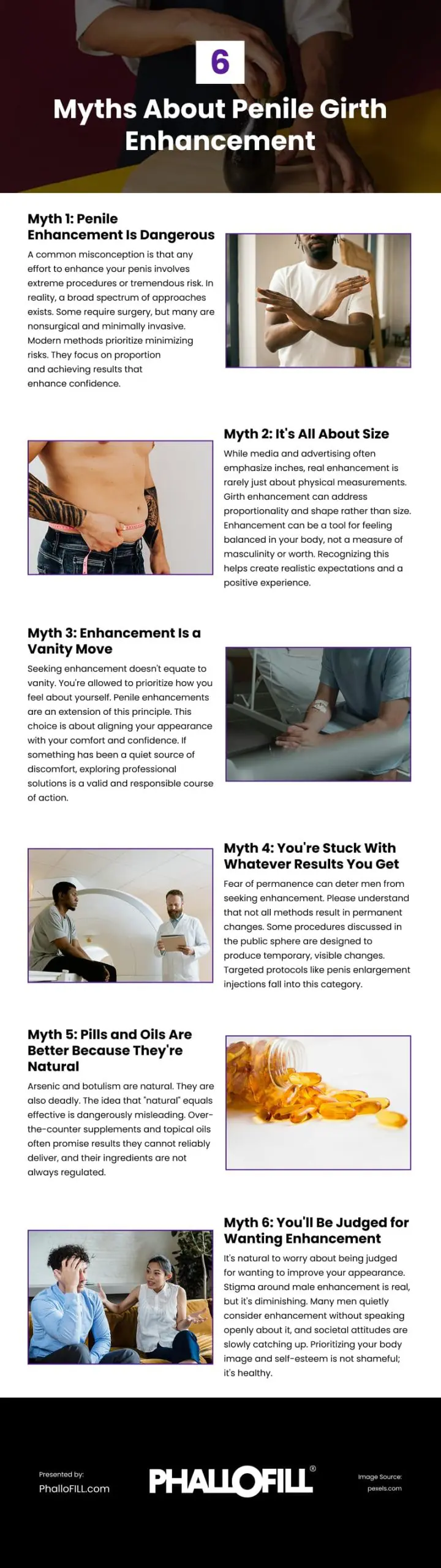 6 Myths About Penile Girth Enhancement 6 Myths About Penile Girth Enhancement Infographic