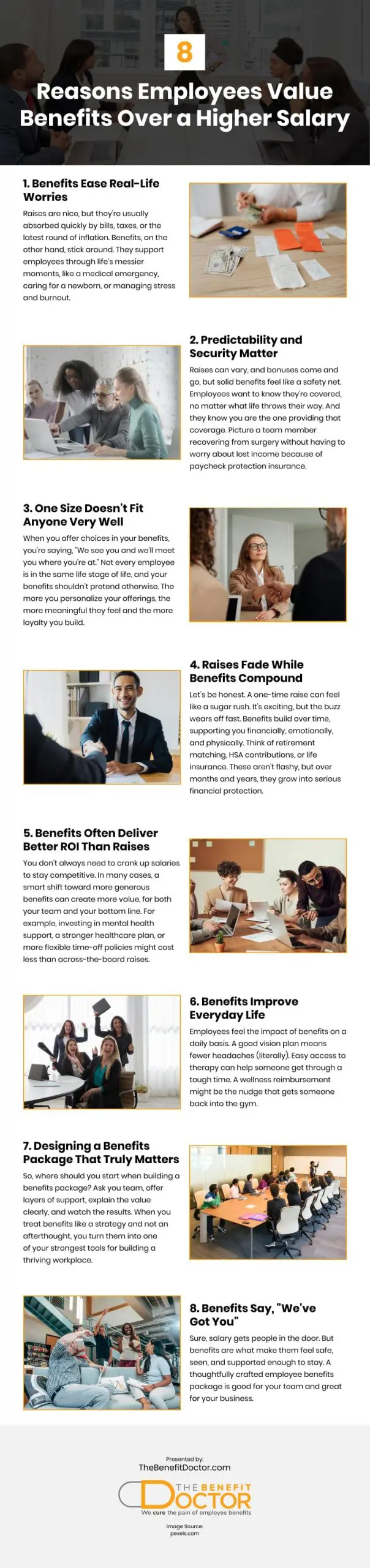 8 Reasons Employees Value Benefits Over a Higher Salary 8 Reasons Employees Value Benefits Over a Higher Salary Infographic