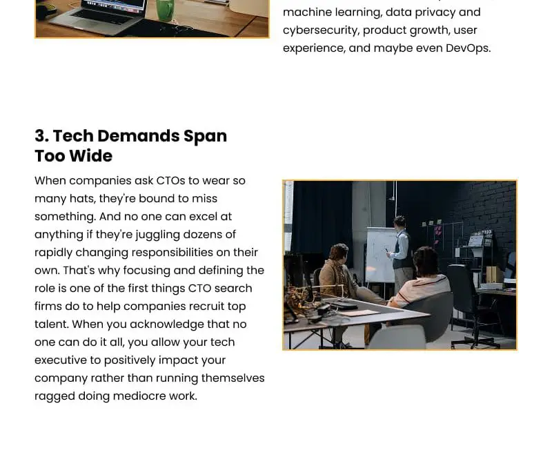 5 Reasons One CTO Can’t Handle All Tech Challenges
