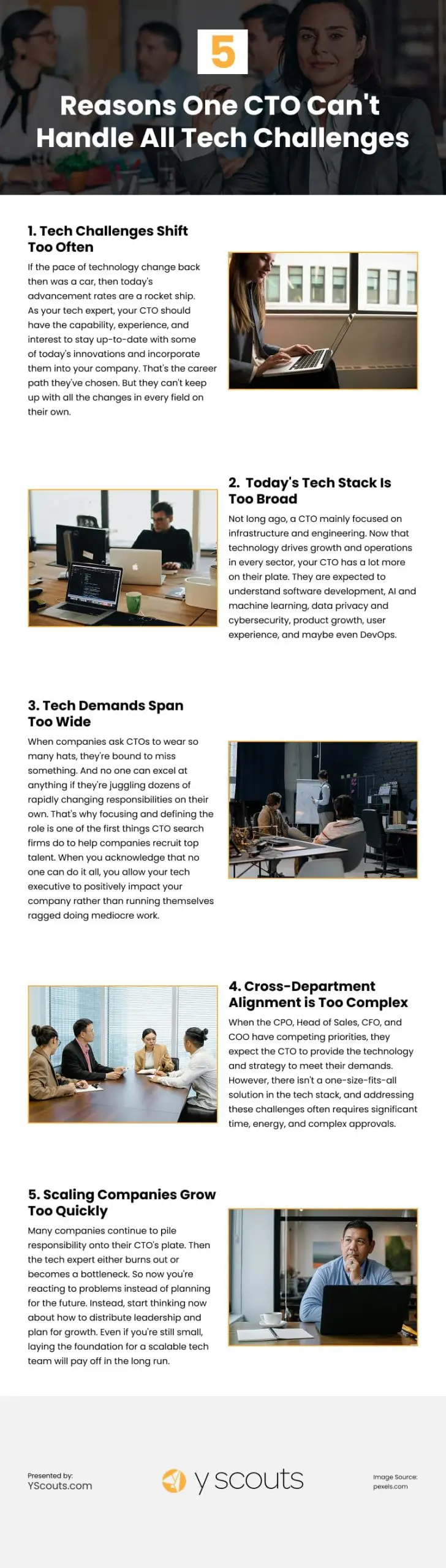5 Reasons One CTO Can't Handle All Tech Challenges 5 Reasons One CTO Can't Handle All Tech Challenges Infographic