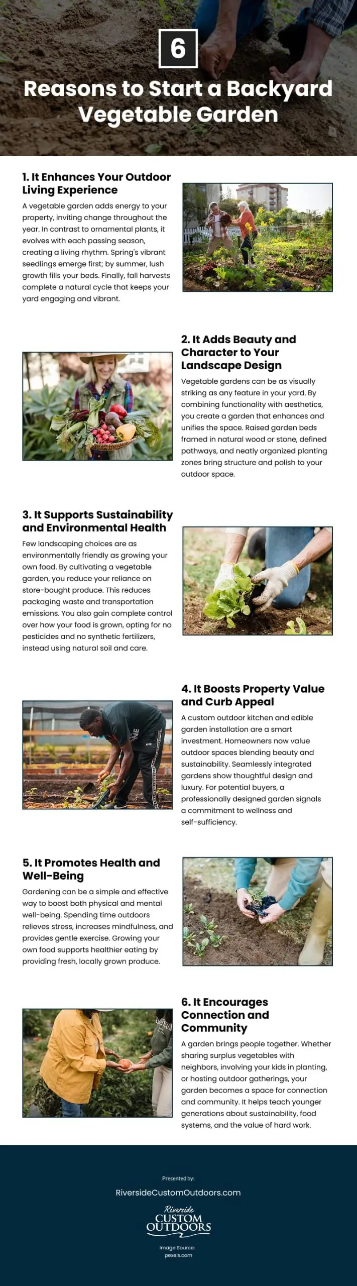 6 Reasons to Start a Backyard Vegetable Garden Infographic