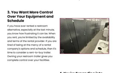 5 Signs You Need a Lease-to-Own Restroom Trailer