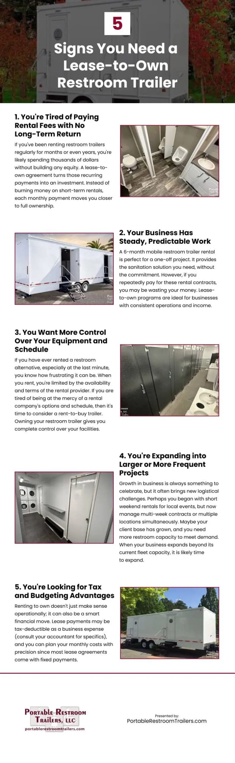 5 Signs You Need a Lease-to-Own Restroom Trailer Infographic