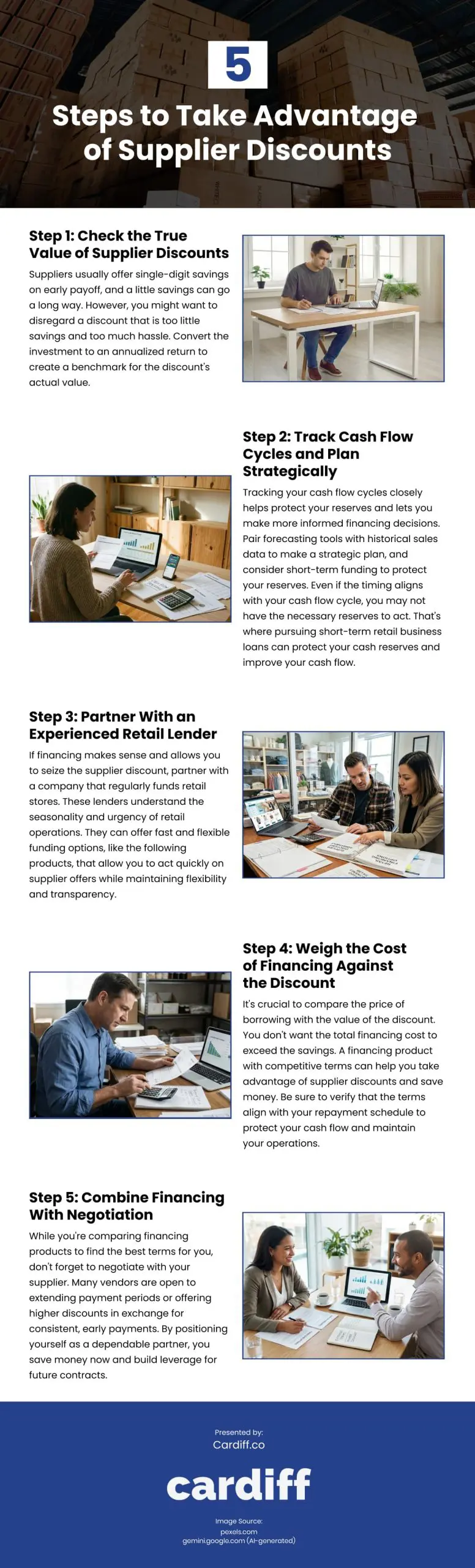 5 Steps to Take Advantage of Supplier Discounts Infographic