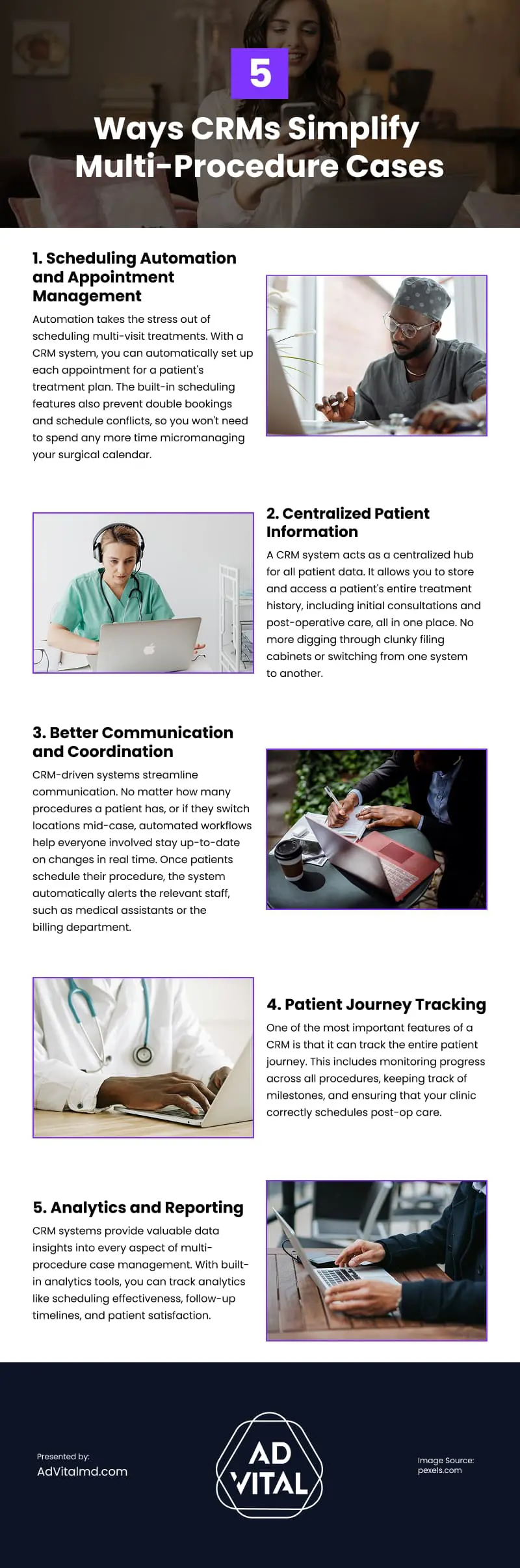 5 Ways CRMs Simplify Multi-Procedure Cases Infographic 5 Ways CRMs Simplify Multi-Procedure Cases Infographic
