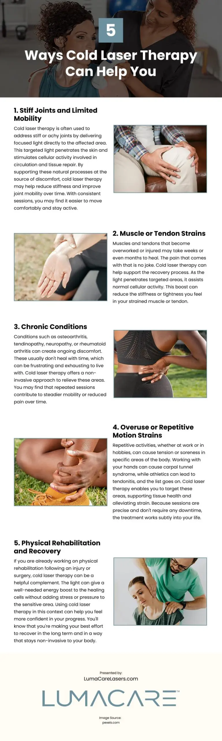 5 Ways Cold Laser Therapy Can Help You Infographic