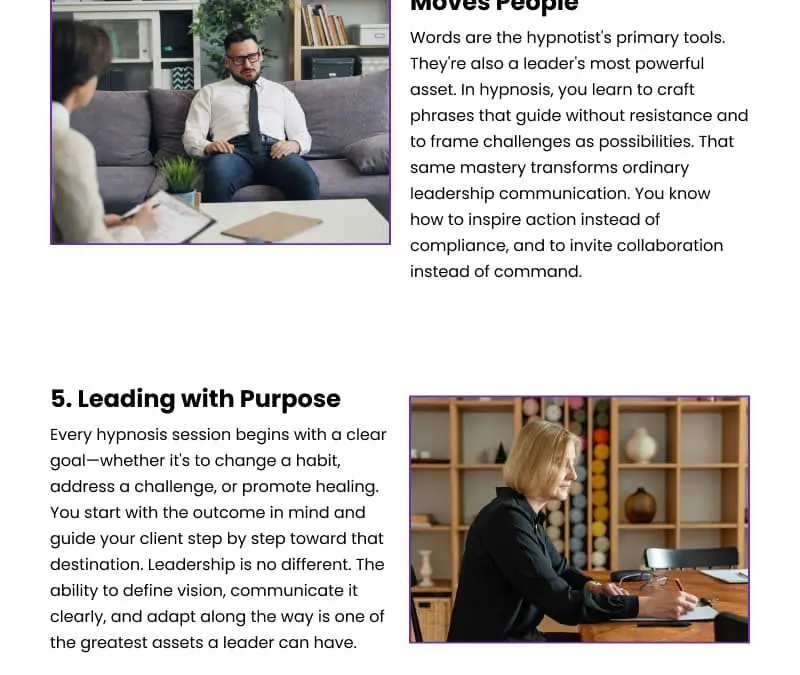 8 Ways Hypnosis Enhances Leadership Skills
