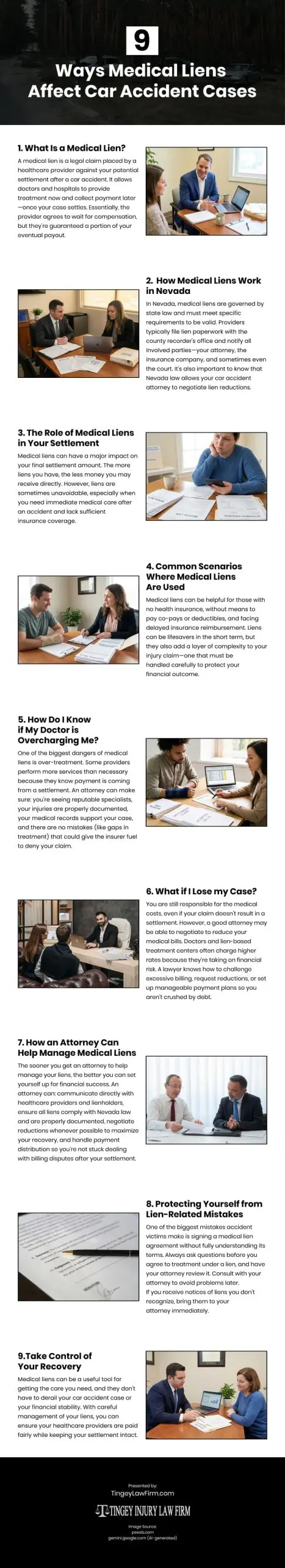 9 Ways Medical Liens Affect Car Accident Cases Infographic