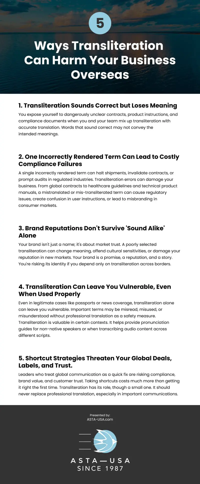 5 Ways Transliteration Can Harm Your Business Overseas Infographic 5 Ways Transliteration Can Harm Your Business Overseas Infographic