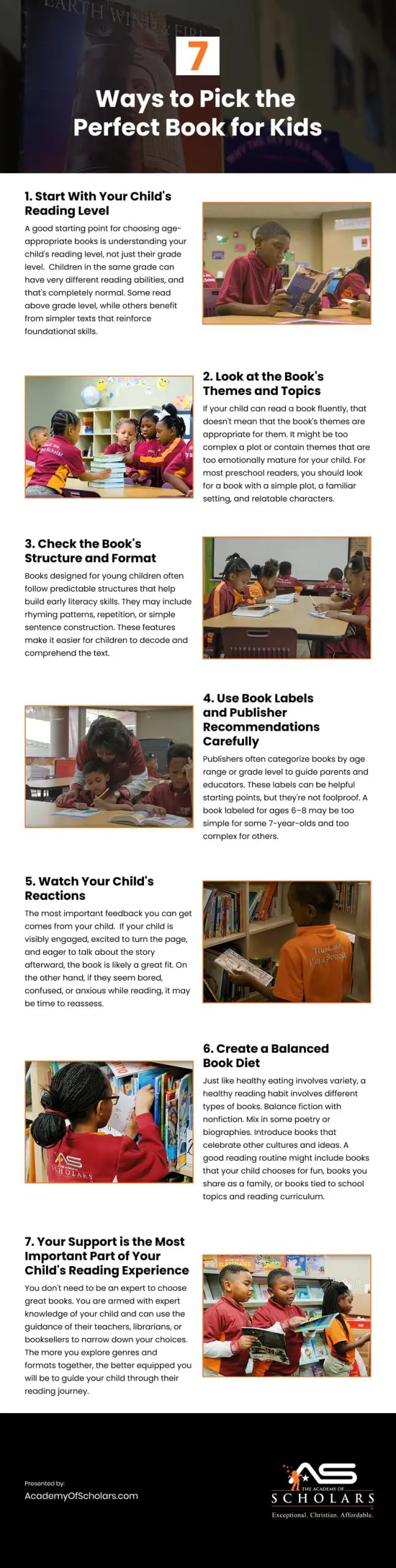 7 Ways to Pick the Perfect Book for Kids Infographic