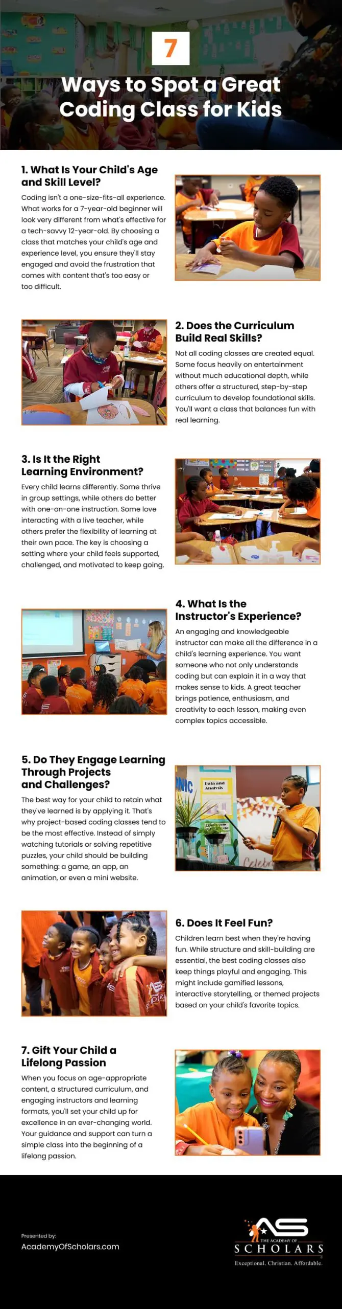 7 Ways to Spot a Great Coding Class for Kids 7 Ways to Spot a Great Coding Class for Kids Infographic