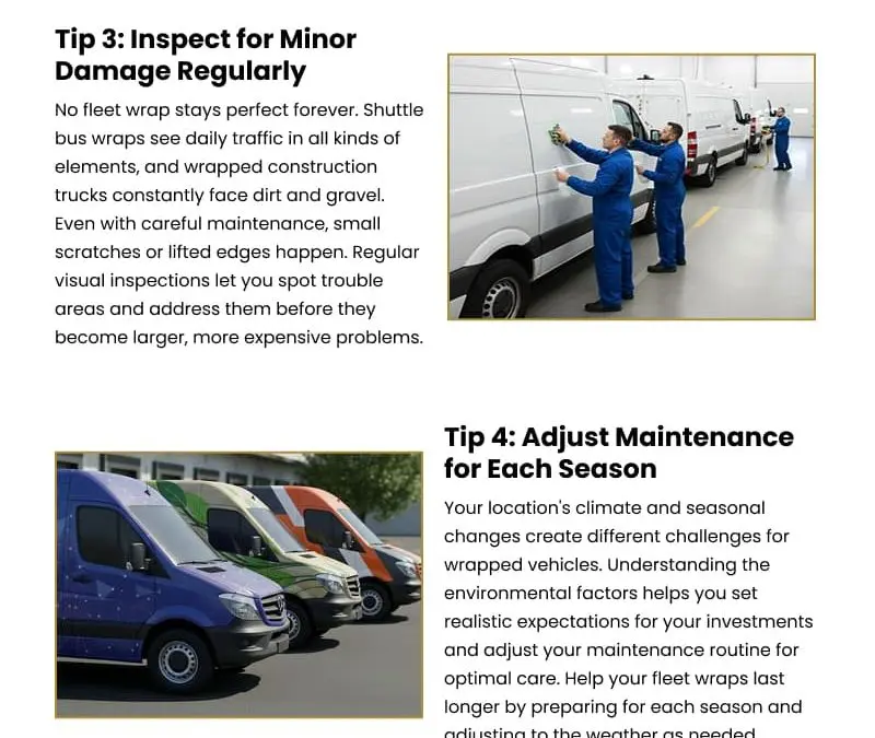 6 Commercial Fleet Wrap Maintenance Tips