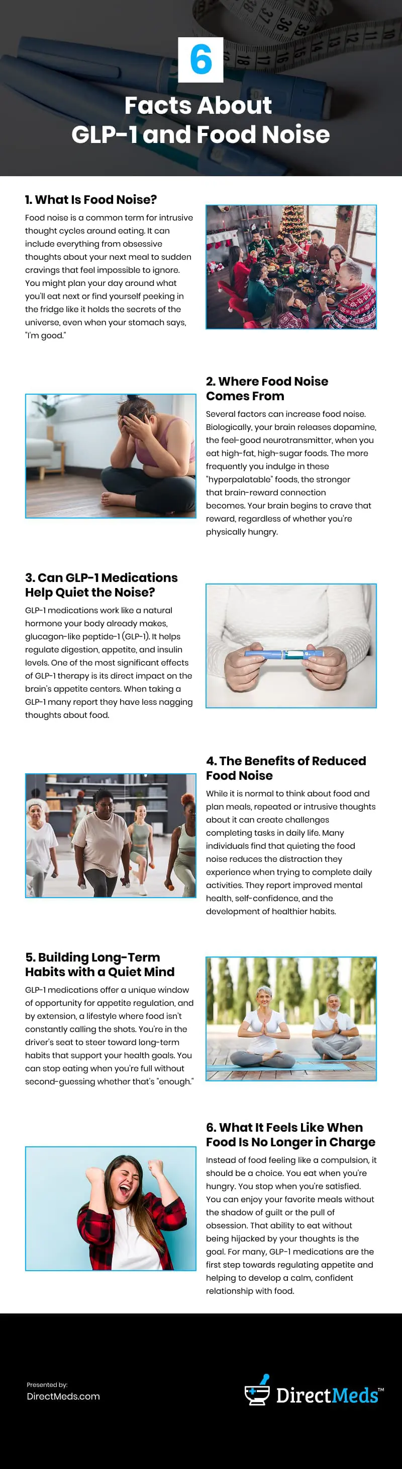 6 Facts About GLP-1 and Food Noise Infographic