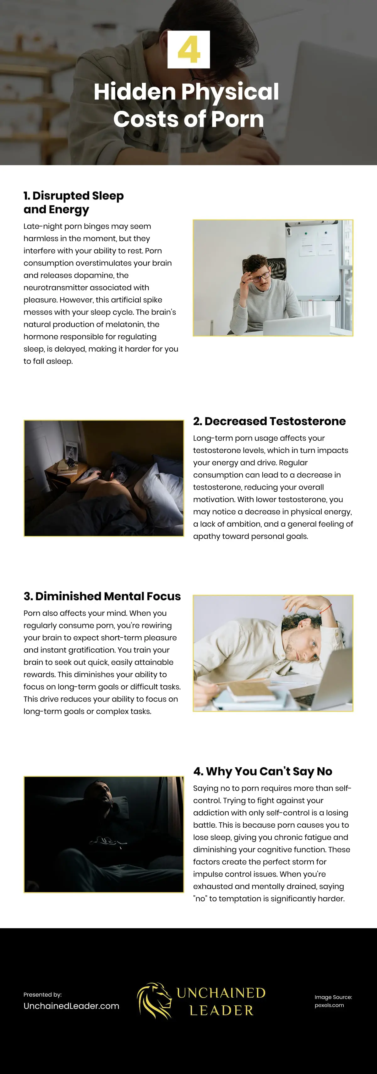 4 Hidden Physical Costs of Porn Infographic 4 Hidden Physical Costs of Porn Infographic