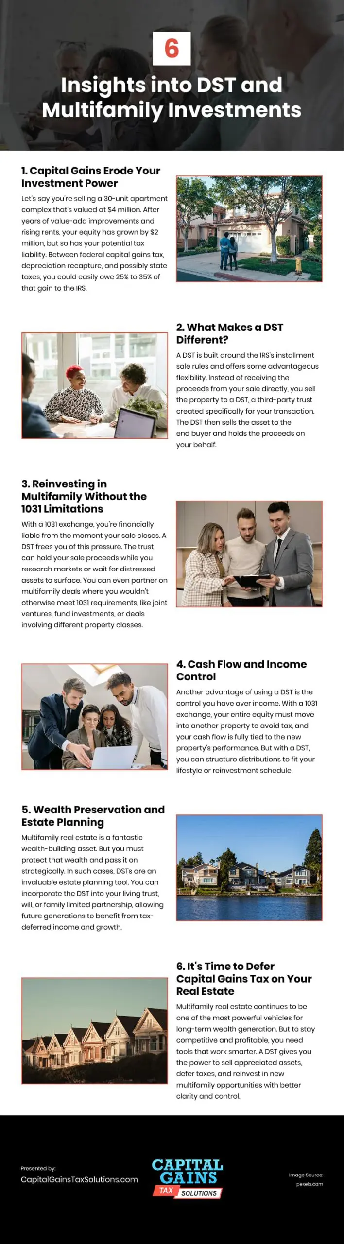 6 Insights into DST and Multifamily Investments Infographic
