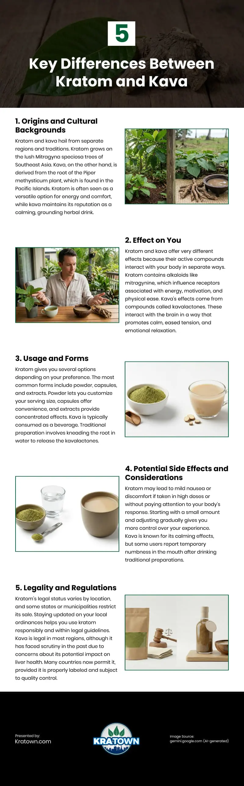 5 Key Differences Between Kratom and Kava Infographic