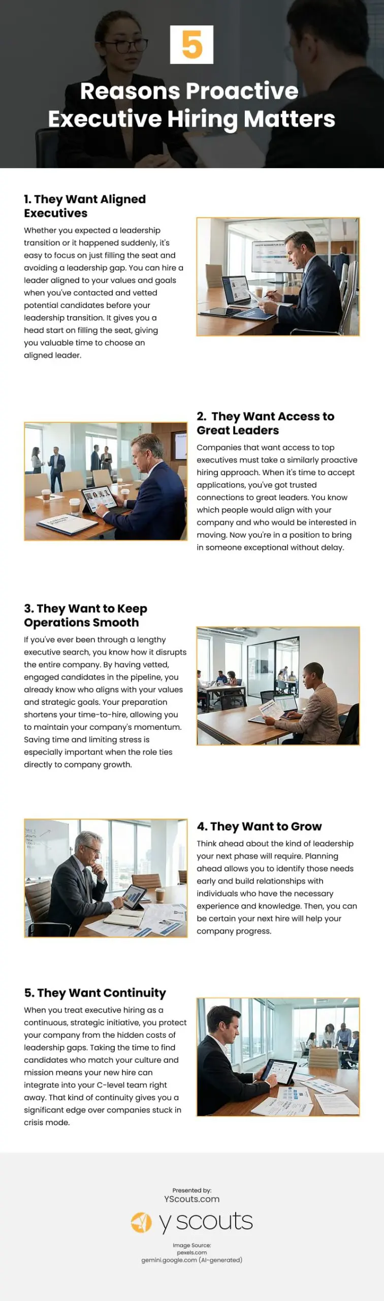 5 Reasons Proactive Executive Hiring Matters Infographic