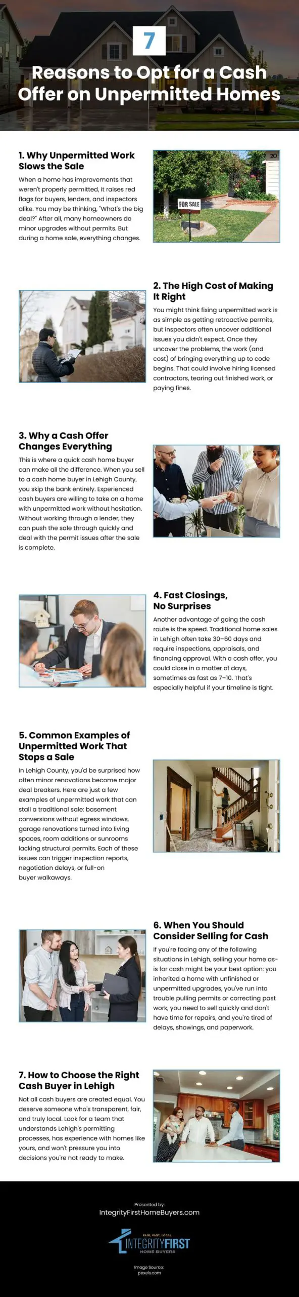 7 Reasons to Opt for a Cash Offer on Unpermitted Homes Infographic