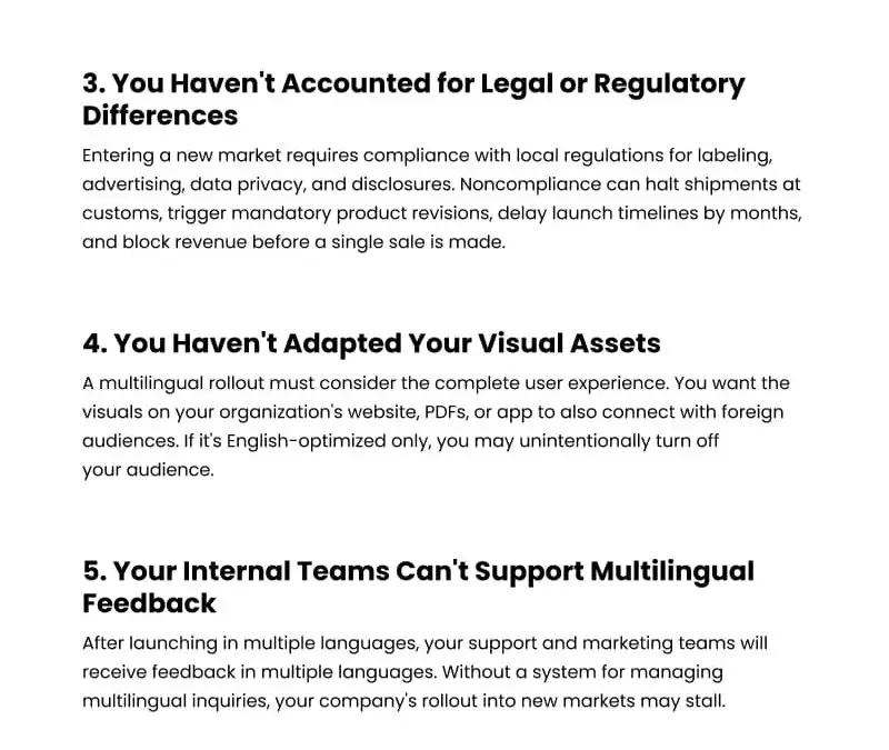 7 Signs of an Unprepared Multilingual Rollout
