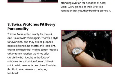 5 Timeless Reasons to Gift a Swiss Watch