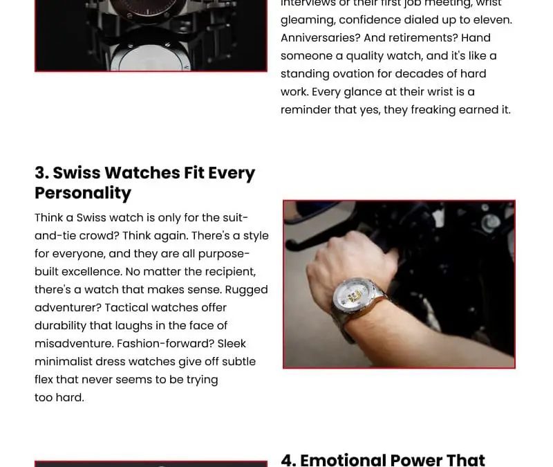 5 Timeless Reasons to Gift a Swiss Watch