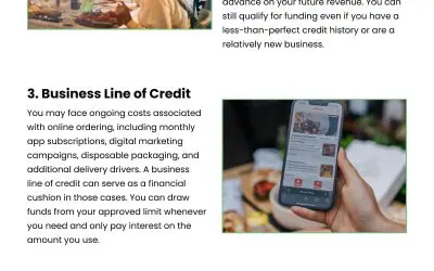 5 Top Loans for Restaurants Adding Online Ordering