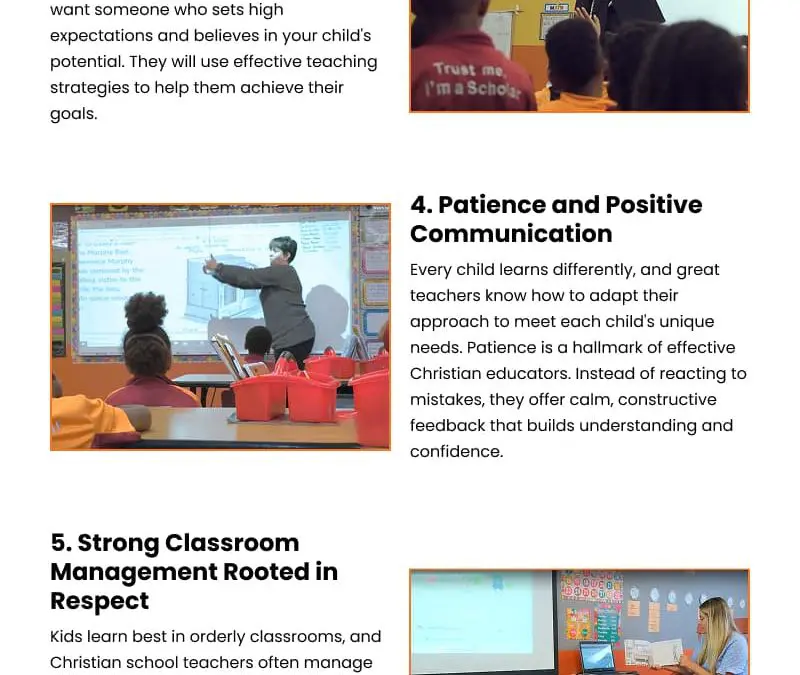 7 Traits of a Great Christian School Teacher