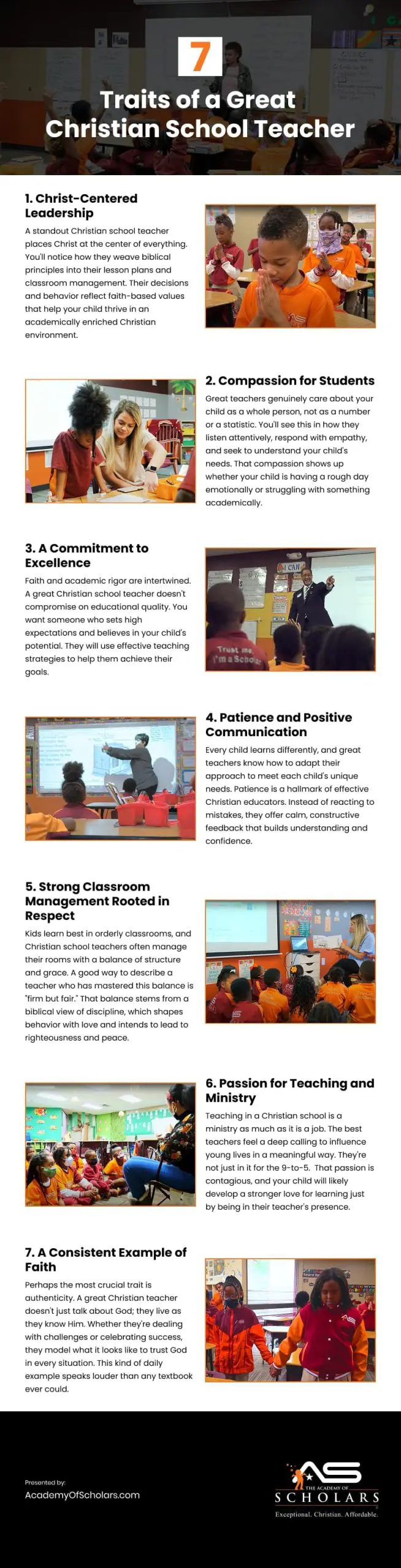 7 Traits of a Great Christian School Teacher 7 Traits of a Great Christian School Teacher Infographic